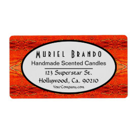 Rustieke Kaars Bedrijf Leveringen Verzending Etiket