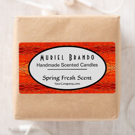 Rustieke Kaars Bedrijf Levert Kaarsenkruik Etiket (Insitu)