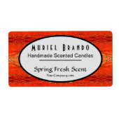 Rustieke Kaars Bedrijf Levert Kaarsenkruik Etiket (Voorkant)