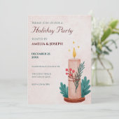  rustieke kaars kerst nieuwjaar kaart (Staand voorkant)