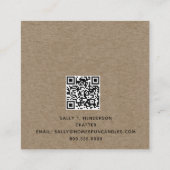 Rustieke Kaarsenambachten Truck Visitekaartje (Achterkant)