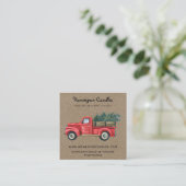 Rustieke Kaarsenambachten Truck Visitekaartje (Staand voorkant)