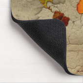 Rustieke kaart van de aarde van de wereld kunsttex muismat (Hoek)