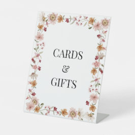 Rustieke Kaarten en Cadeaus Bord Reclamebord Met Voetstuk