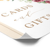 Rustieke Kaarten en Cadeaus Tropisch Boho Bloemen  Poster (Hoek)