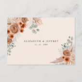 Rustieke kalligrafie Boho Terracotta Pampas Detail Informatiekaartje (Achterkant)