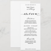 Rustieke kalligrafie bruiloft diner menu (Voorkant / Achterkant)