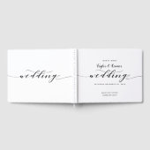 Rustieke kalligrafie bruiloft gastenboek (Volledig)