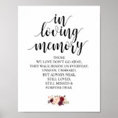 Rustieke kalligrafie bruiloft herinnerings tafel b poster (Voorkant)