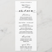 Rustieke kalligrafie bruiloft open bar diner menu (Voorkant)