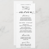 Rustieke kalligrafie bruiloft open bar diner menu (Voorkant / Achterkant)