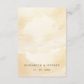 Rustieke kalligrafie Citrus zomer bruiloft Informatiekaartje (Achterkant)