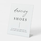 Rustieke kalligrafie Elegante Trouw Dansschoenen P Reclamebord Met Voetstuk (Voorkant)