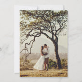 Rustieke kalligrafie foto bruiloft kaart (Achterkant)