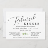 Rustieke kalligrafie groen proefdiners kaart (Voorkant)