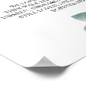 Rustieke kalligrafie Huwelijk Herdenking Tafelkaar Poster (Hoek)