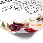 Rustieke kalligrafie huwelijksherdenking tafelbord poster (Hoek)