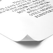 Rustieke kalligrafie huwelijksherdenkingstafelbord poster (Hoek)