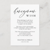 Rustieke kalligrafie huwelijksreis wens informatiekaartje (Voorkant)