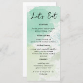 Rustieke kalligrafie Laten we eten bruiloft diner  Menu (Voorkant / Achterkant)