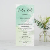 Rustieke kalligrafie Laten we eten bruiloft diner  Menu (Staand voorkant)