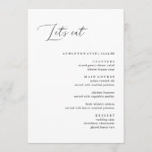 Rustieke kalligrafie Laten we eten bruiloft diner  Menu (Voorkant)