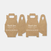 Rustieke kalligrafie  papier bruiloft dank u bedankdoosjes (Uitgevouwen)