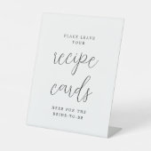 Rustieke kalligrafie recept Kaarten hier Reclamebord Met Voetstuk (Voorkant)