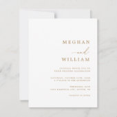 Rustieke kalligrafie Script Gouden bruiloft Kaart (Voorkant)