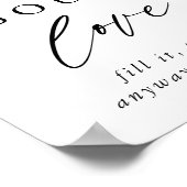 Rustieke kalligrafie Taco verliefd Taco Bar bord Poster (Hoek)