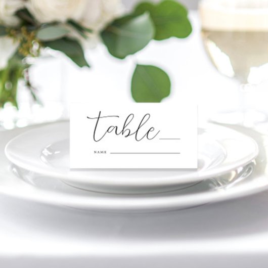 Rustieke Kalligrafie Trouwtafel Plaatskaartje