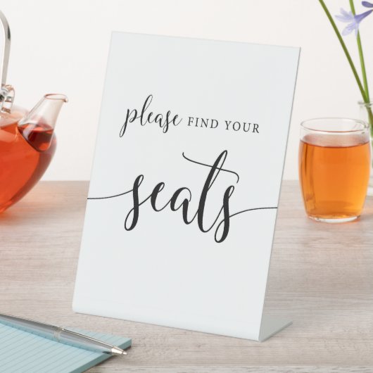 Rustieke kalligrafie vind uw plaats reclamebord met voetstuk (Insitu)