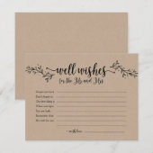 Rustieke kalligrafie wenst de heer en mevrouw veel kaart (Voorkant / Achterkant)