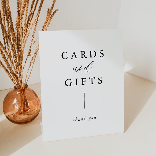 Rustieke kalligrafiekaarten en geschenken voetstuk reclamebord met voetstuk