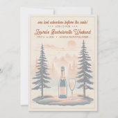 Rustieke kampeer Bachelorette uitnodiging, 5x7 op  Kaart (Voorkant)