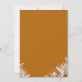 Rustieke kaneel Wildflower Terracotta bruiloft Kaart (Achterkant)