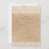 Rustieke Kant Boerderij Land Schuur Bruiloft Kaart (Achterkant)