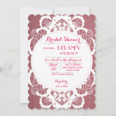 rustieke kant bruids doucheuitnodigingen kaart (Voorkant)