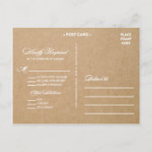 RUSTIEKE KANT | BRUILOFT RSVP POST KAART (Achterkant)