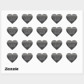 Rustieke  Kant Chalkboard Hart Typografie Sticker (Vel)