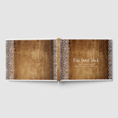 Rustieke kant Custom Branded EVENT Keepsake Persoo Gastenboek (Volledig)