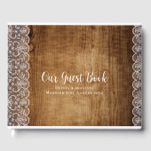 Rustieke kant Custom Branded EVENT Keepsake Persoo Gastenboek (Voorkant)