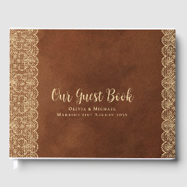 Rustieke kant Custom Branded EVENT Keepsake Persoo Gastenboek