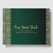 Rustieke kant Custom Branded EVENT Keepsake Persoo Gastenboek (Voorkant)