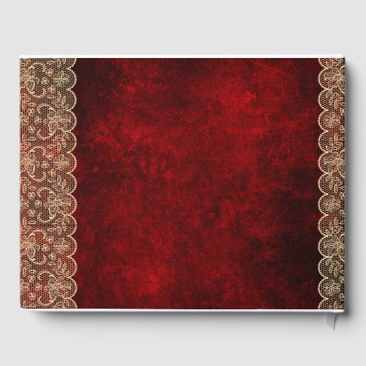 Rustieke kant Custom Branded EVENT Keepsake Persoo Gastenboek (Achterkant)