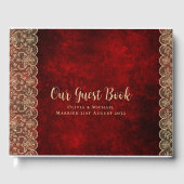 Rustieke kant Custom Branded EVENT Keepsake Persoo Gastenboek (Voorkant)