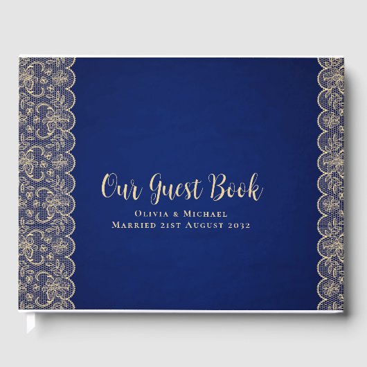 Rustieke kant Custom Branded EVENT Keepsake Persoo Gastenboek (Voorkant)
