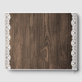 Rustieke kant Custom Branded EVENT Keepsake Persoo Gastenboek (Achterkant)