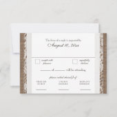 Rustieke Kant en Burlap Bruiloft RSVP Diner Select (Voorkant)