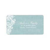 Rustieke Kant en Burlap Etiket (Voorkant)